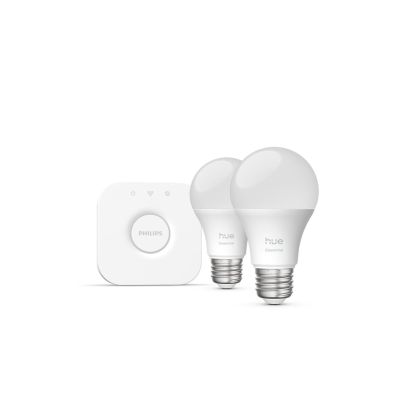 Philips Hue Hub Bridge & 2 60W Bulbs Smart Light Bulb Starter Kit