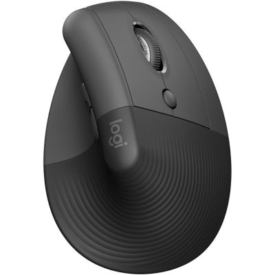 Logitech Lift Vertical Ergonomic Bluetooth Wireless Mouse - Graphite