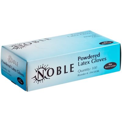 Noble Products Extra-Large Powdered Disposable Latex Gloves for Foodservice - 1000CT