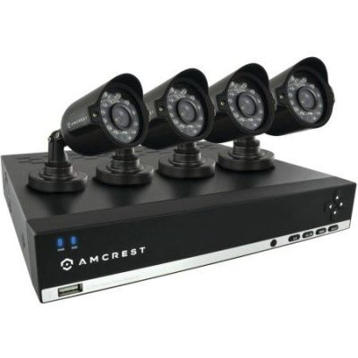 Amcrest 4 Channel 500GB Security System with 4 Bullet Cameres AMDV960H4-4B