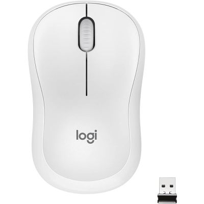 Logitech M220 Silent Touch Optical Mouse W/ Nano Receiver - White