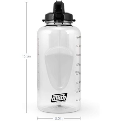 Myth Motivational Gallon Water Bottle with Straw 