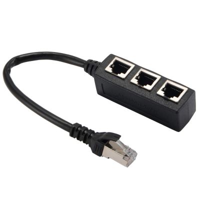 RJ45 Network 1 Male to 3 Female Ports Splitter 