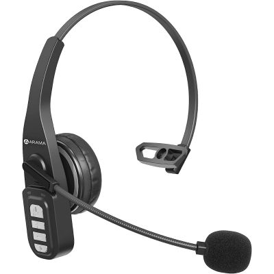 Arama Bluetooth Headset with Microphone Trucker Bluetooth Headset with Noise Cancelling & Mute Button