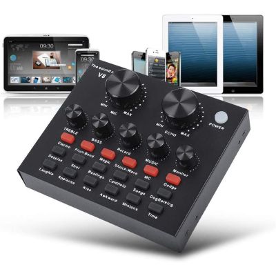 REMALL V8 -Live the sound Card- USB V8 Live External Sound Mixer Board