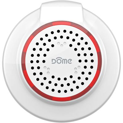 Dome Home Automation Wireless Z-Wave Battery-Powered Home Security Siren and Chime