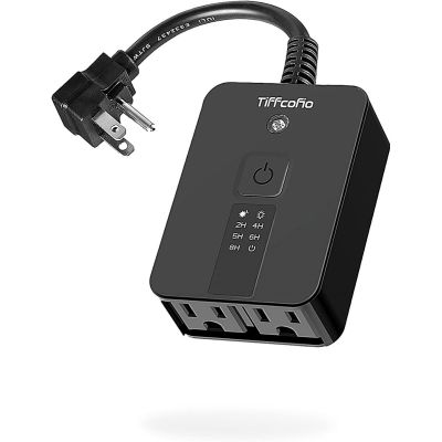 TiFFCOFiO 51188 Outdoor Light Sensor Timer Outlet