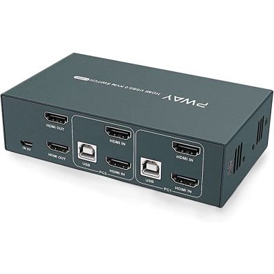 GREATHTEK Dual Monitor HDMI KVM Switch 2 Port