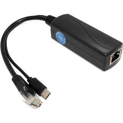 REVOTECH Type C PoE Splitter 5V 2.4A Output IEEE 802.3af - 2 Pack