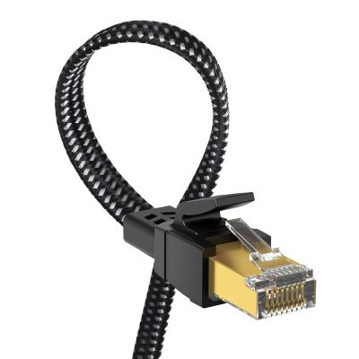 CAT7 Nylon Braided High Speed Heavy Duty Cat8 Network LAN Patch Cord - 10FT