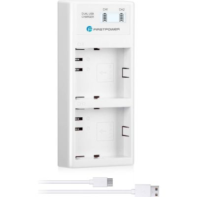 Firstpower DS-ARLOPRO Dual Quick LCD Charger for Arlo Pro/Arlo Pro 2/ Arlo Go/ Arlo Security Light Batteries