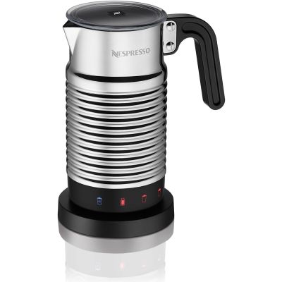 Nespresso Aeroccino4 Milk Frother with Four Styles of Preparation (Silver and Black)