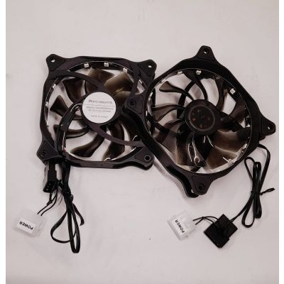 Pano-Mounts 12025SRGB  Moisture-Proof Fan 2-Pack 12V DC High Airflow Computer Cooling Fan 1200RPM