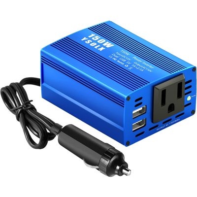 YSOLX 150W Car Power Inverter DC 12V to 110V AC Converter