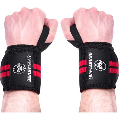 Beast Gear Wrist Wraps for Weightlifting - 20" Wrist Support Straps