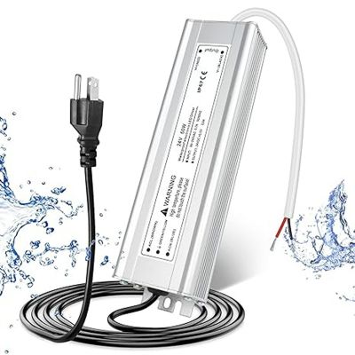 NIYIPXL LED Driver 24V 60W- Waterproof IP67 LED Power Supply AC 110V to DC 24v Low Voltage Transformer