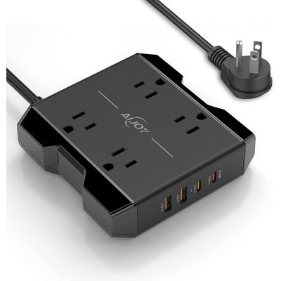 AiJoy Power Strip with USB C 4 Outlets and 4 USB Ports