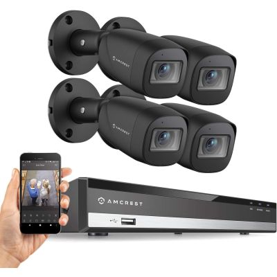 Amcrest 1080P-Lite 8CH Security System 8x Analog Cam AMDVTENL8-4B-B