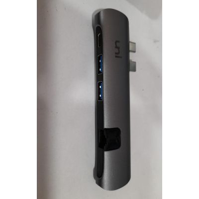 Uni  USB-C 5 in -1-Type-C Dual Hub with HDMI/RJ45/2x USB3.0 
