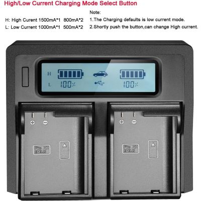 DC-LCD Dual LCD Battery Charger SR LP-E6 LP-E6N Dual Channel Digital Charger with LCD Display