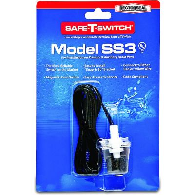 Rectorseal 97647 Safe-T-Switch Ss3 Condensate overflow Switch