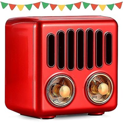 Jimeng JM908R Retro Radio Vintage Bluetooth Speaker Wooden FM Radio 800mAh Rechargeable Battery