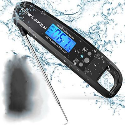 Powlaken WDJ001-Instant Read Meat Thermometer for Kitchen Cooking(Black)