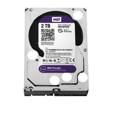 Western Digital 2TB Surveillance Hard Disk Drive - 5400 RPM Class SATA 6 Gb/s 64MB Cache 3.5 Inch - WD20PURX