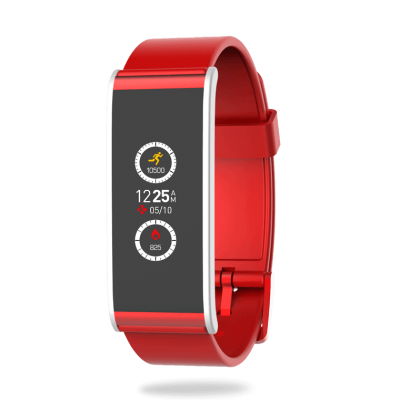 MyKronoz ZeFit4 Activity Tracker with Smart Notifications - Red/Silver