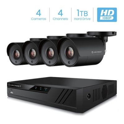 Amcrest 4-Channel Security Camera System 1080P DVR 4x 1920TVL 2MP 1080P Camera