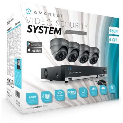 Amcrest 4 Channel 500GB Security System with 4 Dome Cameres AMDV960H4-4D