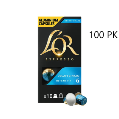 L'or - Decaffeinato 6 Compatible with Nespresso - 100 Capsules