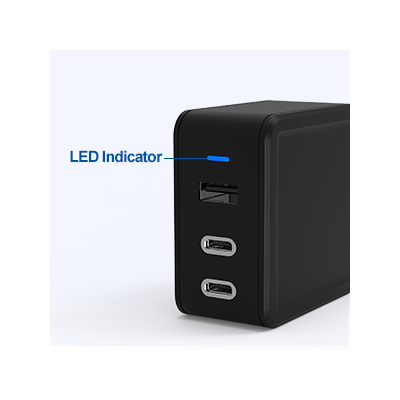 SZPOWER 65W GaN 3 Port USB C Wall Charger