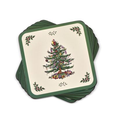Spode Pimpernel Christmas Tree Set of 6 Coasters