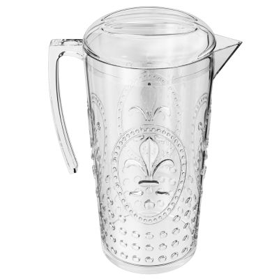 Elle Decor Acrylic Fleur De Lys Water Pitcher 2 Liters