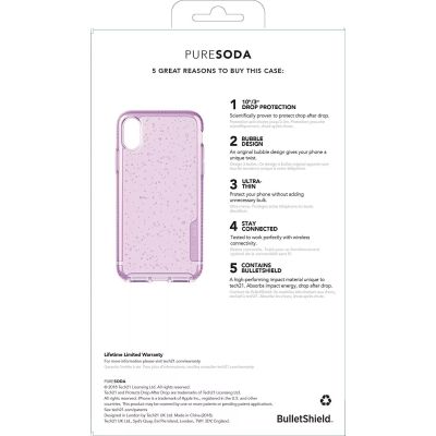 Apple iPhone X XS Tech21 T21-6584 Pure Soda Pink Hard Back Case
