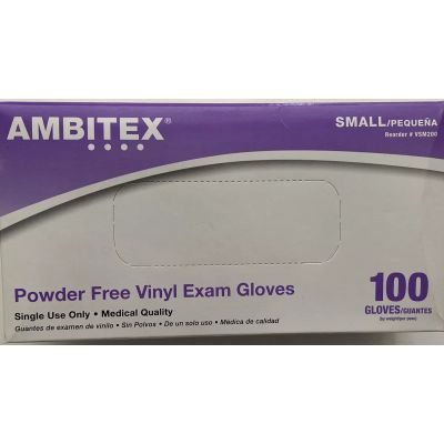 AMBITEX Vinyl Powder Free Exam Glove Medium VSM200 - 1000CT