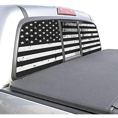 OFFROAD American Flag Window Decal for Pickup Trucks, SUVs, Cars Universal Vinyl Graphic 
