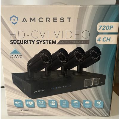 Amcrest AMDV7218M-4B-B 720P 4CH 720p Security System with 4 Cameras