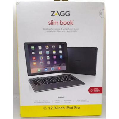 ZAGG Slimbook Ultrathin Case Hinged with Detachable Bluetooth Keyboard for iPad 12.9 inch Pro