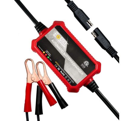 Foval Automatic Trickle Battery Charger 12V 1000mA Smart Battery Charger