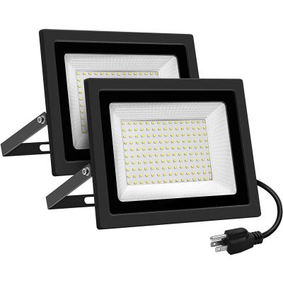  2 Pack 100W LED Flood Light Outdoor