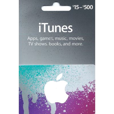 Apple iTunes Gift Card NO VALUE Rechargable $15-$500 