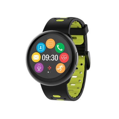 MyKronoz ZeRound2 Smartwatch with Circular Color Touchscreen - Black and Yellow