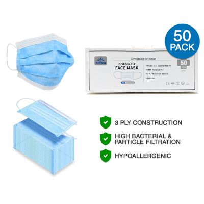 Intco Medical Procedure Face Mask with Earloops - FM301 - 2000 PCS
