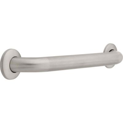 DELTA 18 in. x 1-1/2 in. Concealed Screw Grab Bar in Peened and Bright Stainless Steel 