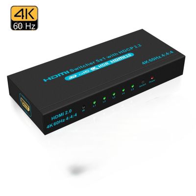 HDMI Switch SGEYR 5x1 HDMI Switcher 5 in 1 Out HDMI Selector with HDCP 2.2