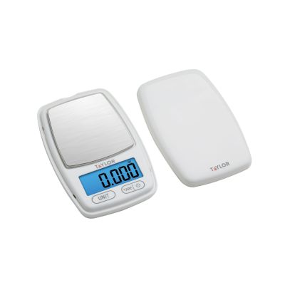 Taylor High-Precision Digital Portioning Scale  Kitchen Scale and Food Scale with Cover White