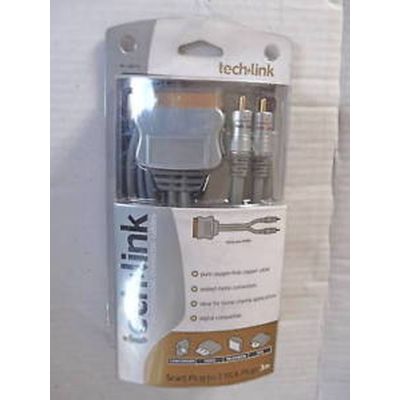 Tech linkScart Plug to 2 RCA Plugs 3m
