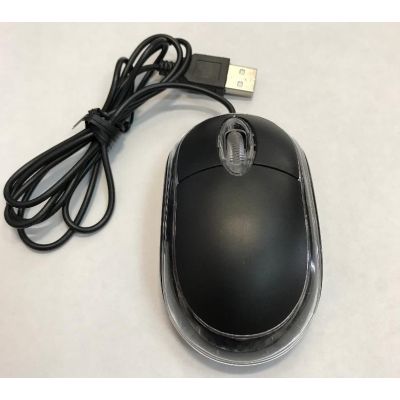 Uniden Optical Wired Mouse - Black/Clear